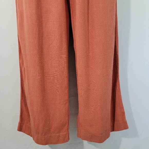 By Together + Collection Women's Dusty Pink Linen Blend Tank Romper Sz S Pocket - Picture 4 of 11